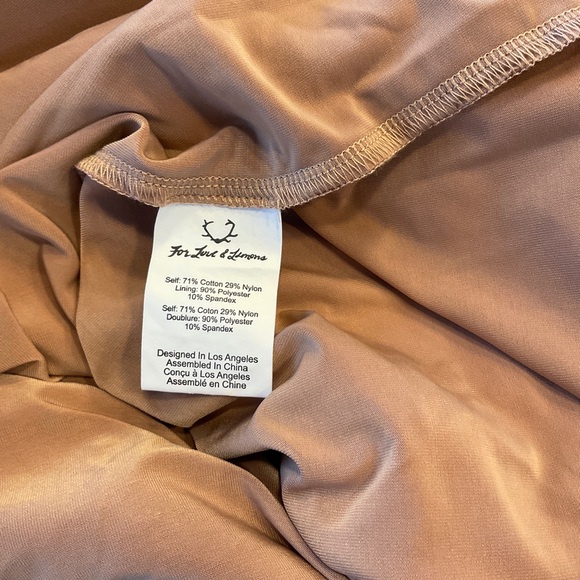 For Love and Lemons Metz Midi Dress Cream Tan Small - Picture 15 of 16